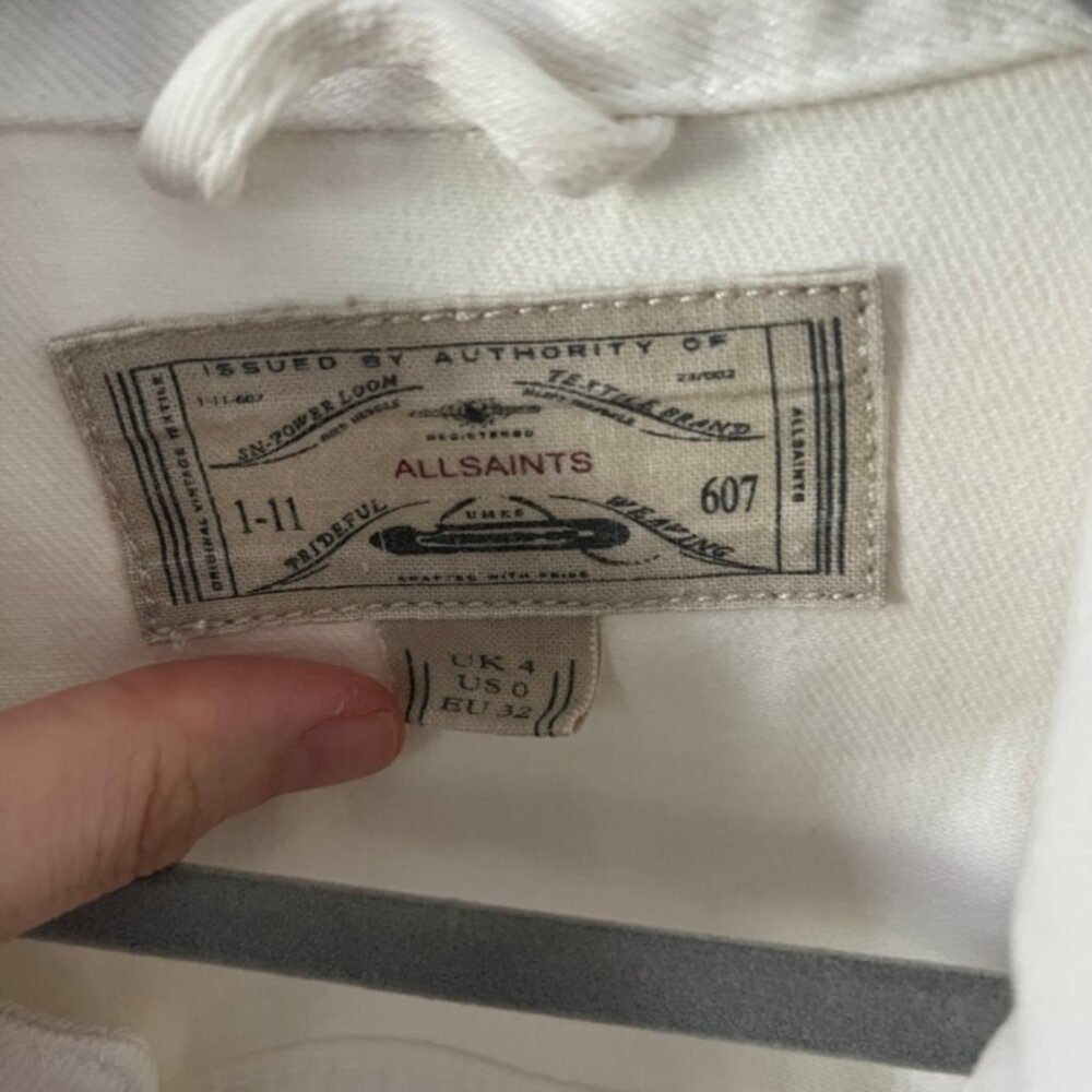 All Saints white jean jacket - Picture 2 of 3